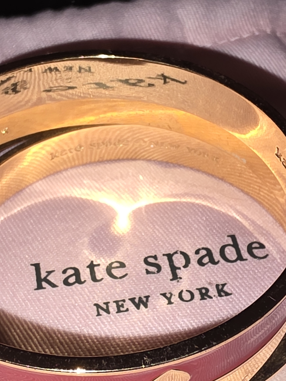 kate spade Red, Gold & Ivory Enamel Spade Bangle Trio - Picture 4 of 4